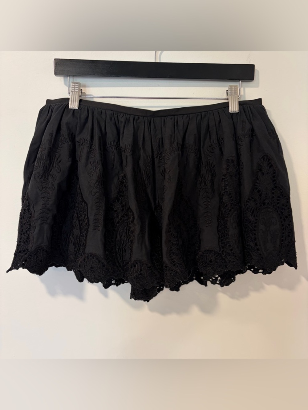 Thakoon cotton silk eyelet skort short size 6